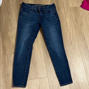 American Eagle Outfitters Women's Dark Blue Skinny Jeans
